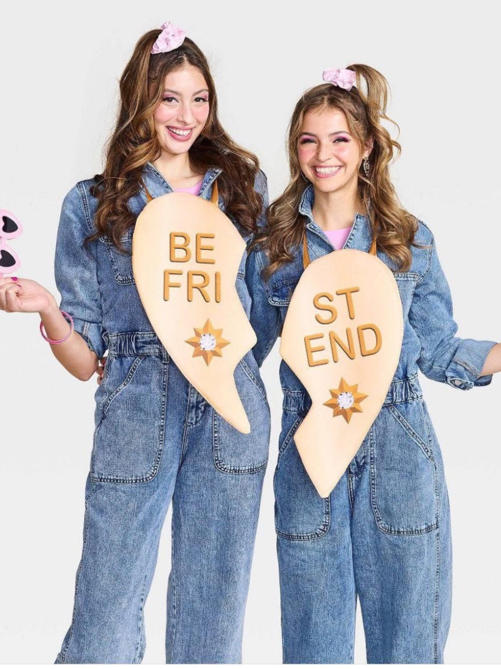 BFF Best Friends Costume Set in Light Peach Halloween NEW couples costume easy